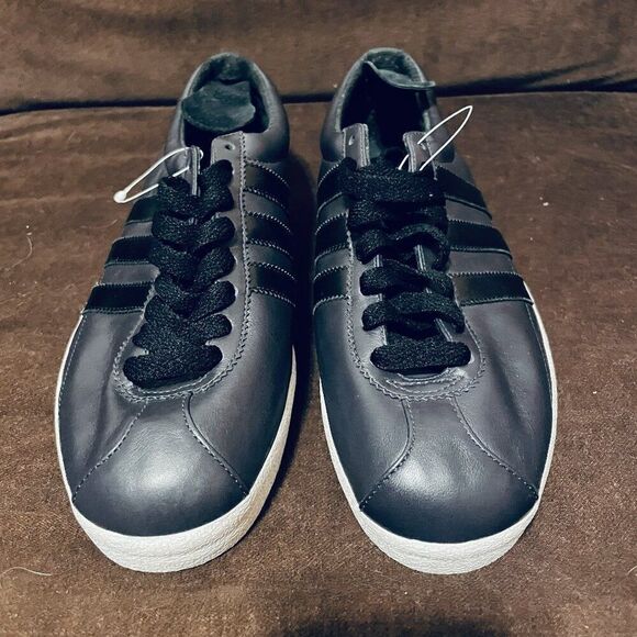 RARE 2007 Adidas Originals Gazelle Vintage Trainer Sample - Size 9 Black Leather - Picture 2 of 12
